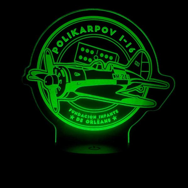 Lámpara multicolor Polikarpov I-16