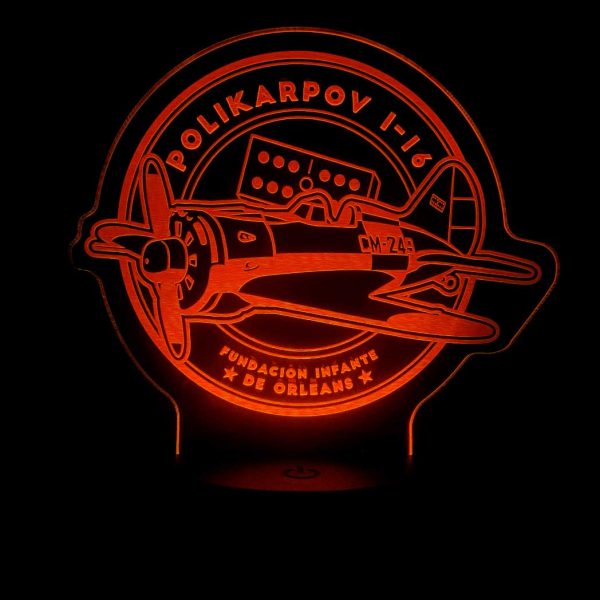 Lámpara multicolor Polikarpov I-16