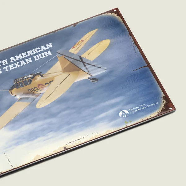Placa aluminio Dogfight Texan